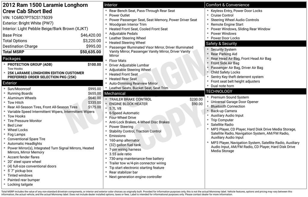 2012 RAM 1500 Laramie Longhorn Edition