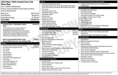 2023 RAM 1500 Limited Crew Cab 4x4 5'7' Box