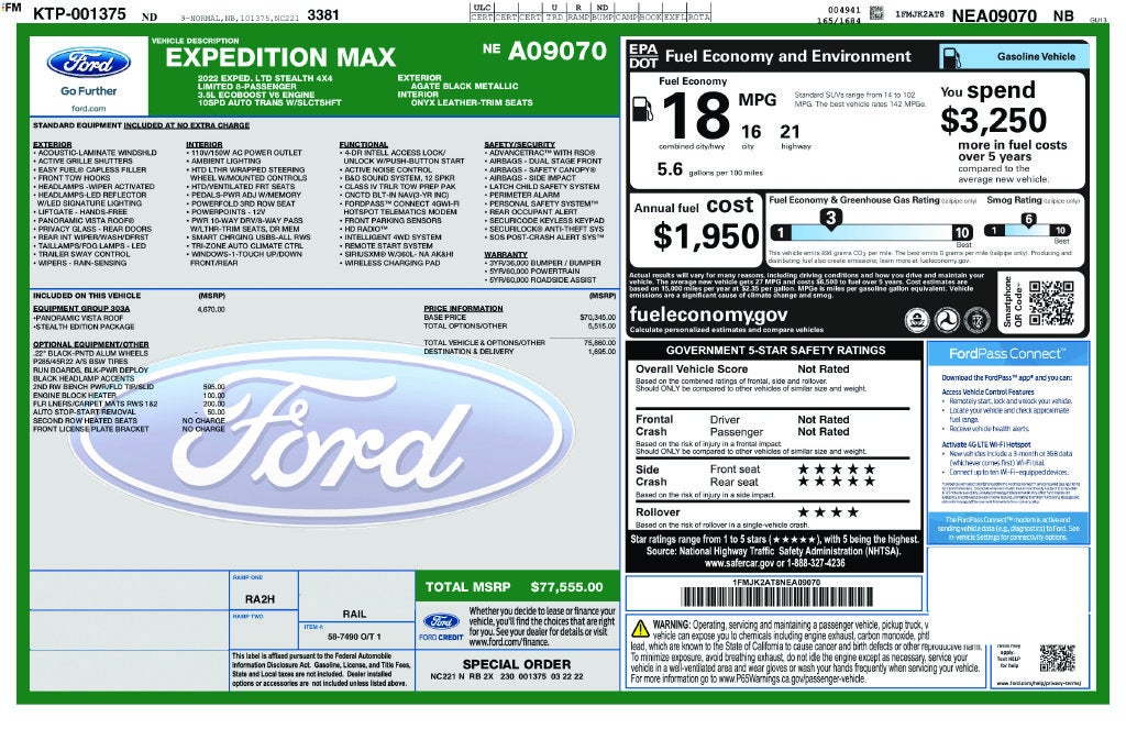 2022 Ford Expedition Limited MAX
