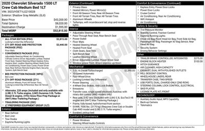 2020 Chevrolet Silverado 1500 4WD Crew Cab Standard Bed LT